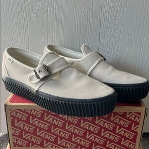 Vans cream/Ivory Slip-Ons with buckle for Men